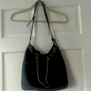 Michael Kors black bucket purse